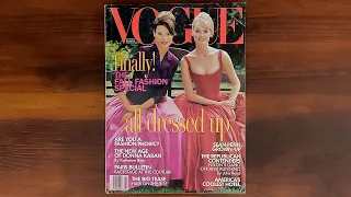 Vogue September 1995 Amber Valletta, Shalom Harlow, Sean Penn | ASMR Magazine Flip Through