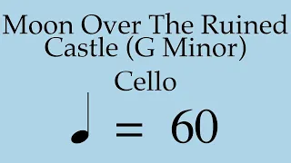 Suzuki Cello Book 3 | Moon Over The Ruined Castle (G Minor) | Piano Accompaniment | 60 BPM