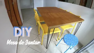 COMO FAZER UMA MESA DE JANTAR COM UMA PORTA | DIY