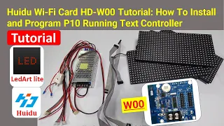 Huidu Wi-Fi Card HD-W00 Tutorial: How To Install and Program P10 Running Text Controller