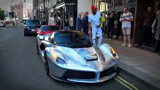 Arsenal football player Aubameyang driving his £3 Million LaFerrari in Central London!!!