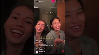 Michelle Dee and Antonnia Porsild (Miss Universe Philippines and Thailand) Instagram Live in Mexico