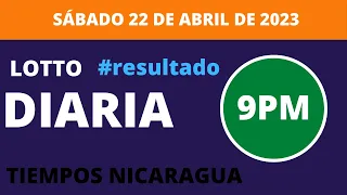 Resultados | Diaria 9:00 PM Loto Nica hoy sábado 22 abril  2023. Loto Jugá 3, Loto Fechas