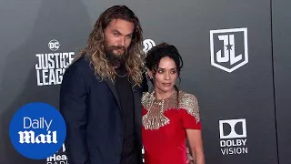 Newlyweds Jason Momoa & Lisa Bonet arrive at Justice League prem - Daily Mail