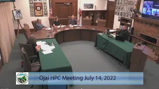 July 14, 2022 Ojai Historic Preservation Commission Meeting