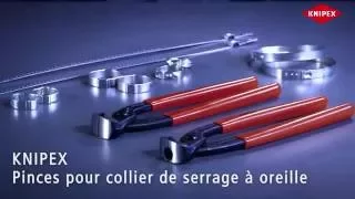 KNIPEX Pinces pour collier de serrage à oreille