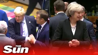 Boris Johnson vs Theresa May | Awkward handshake comparison