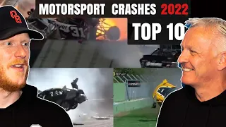 Top 10 Motorsport Crashes Of 2022 REACTION | OFFICE BLOKES REACT!!