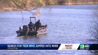 Rescue crews continue search for 15-year-old Stockton student who jumped in the water