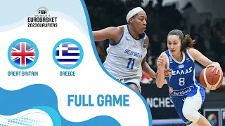 Great Britain v Greece | Full Game - FIBA Women's EuroBasket 2023 Qualifiers