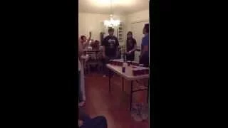 beer pong action slow mo