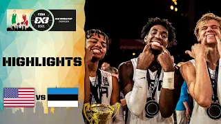 USA v Estonia | Men's - Final Highlights | FIBA 3x3 U18 World Cup 2021