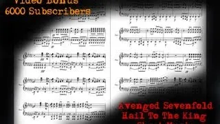 Video Bonus 6000 Subscribers - Avenged Sevenfold - Hail To the King - Sheet Music