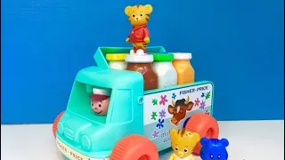 Classic FISHER PRICE MILK TRUCK Delivery To Daniel Tiger Toys Learning To Count!