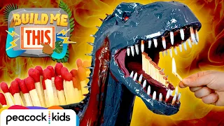 EXPLOSIVE Matches Chain Reaction Indoraptor! | JURASSIC WORLD’S BUILD ME THIS