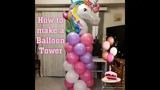 How to make a Balloon Tower / Column | DIY Balloon Tutorial