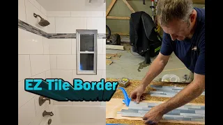 Easy Way to Set a Tile Border in a Shower
