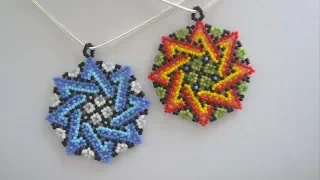 🌈 Huichol charm bead for attracting wealth. Beadwork. Master class