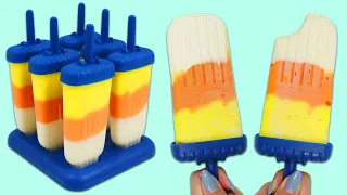 How to Make Delicious Candy Corn Pudding Popsicles | Fun & Easy DIY Halloween Theme Desserts!