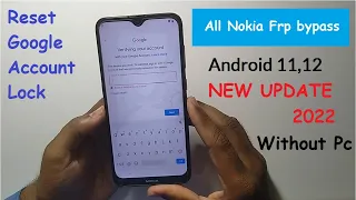 All Nokia FRP Bypass Android 11/12/10 Reset Google Account Lock Without Pc LATEST METHOD 2022