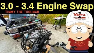 3.0L V6 3VZ-E to 3.4L V6 5VZ-FE Engine Swap (2nd Gen 4Runner) - Part 1