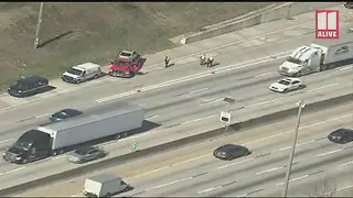 Scene where shooting occurred on I-285 in Atlanta