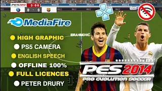 PES 2014 PPSSPP Android Offline PS5 Camera Best Graphics NEW UPDATE FULL LICENCE & Kits Faces HD