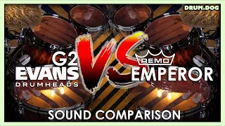 Evans G2 vs. Remo Emperor - Tom Head Sound Comparison!