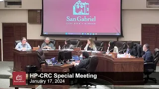 HP-CRC Special Meeting - January 17, 2024 - City of San Gabriel