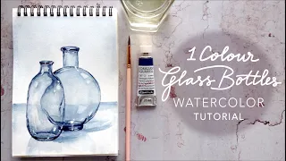 Watercolor Glass Bottles: From Drawing to Painting