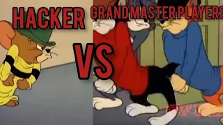 GRAND MASTER PLAYERS💥 VS HACKER😈|| TOM & JERRY|| FREE FIRE FUNNY VIDEO
