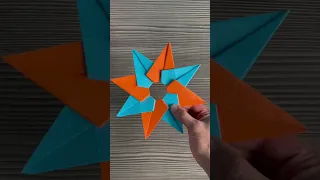 DIY SHURIKEN | EASY PAPER NINJA STAR 🌟 🥷 #shorts  #easy #cool #ninja #craft #fun