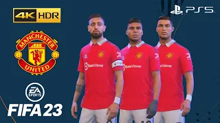 FIFA 23 on PS5 - MANCHESTER UNITED PLAYER FACES AND RATINGS - 4K60FPS GAMEPLAY