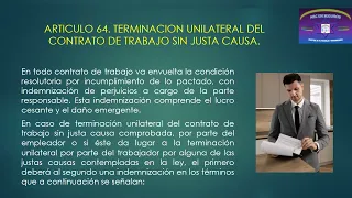 TERMINACION DEL CONTRATO DE TRABAJO. CODIGO SUSTANTIVO DEL TRABAJO. COLOMBIA. ABC EN SEGUROS