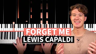 Forget Me - Lewis Capaldi - EASY PIANO TUTORIAL (accompaniment with chords)