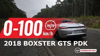 2018 Porsche 718 Boxster GTS 0-100km/h & engine sound