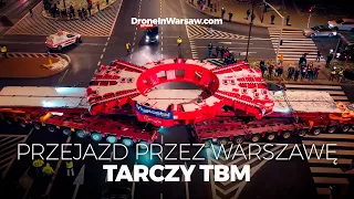 Przejazd tarczy TBM przez Warszawę