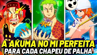 ESSAS SÃO AS AKUMA NO MI PERFEITAS PARA CADA CHAPÉU DE PALHA | ONE PIECE