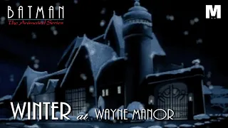 WINTER at WAYNE MANOR | Classic Ambience. Fireplace, Snow & Windy Sounds. Relax Inside From The Cold