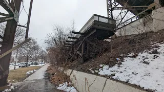 Abandoned Milwaukee Beerline Rail Line of the Milwaukee, Chicago, St. Paul Railroad Co + Commerce St