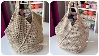 How to knit a bag IN AN INTERESTING WAY! You will love this! / Crochet Puzzle Bag