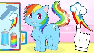 BABY PETS 🌈 Kira Dresses up as Rainbow Pony | Cartoons for Children