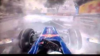 F1 2010 (PS3) - 1st Lap around Monaco in Heavy Rain