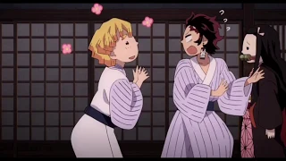 Tanjirou Nezuko x Zenitsu Inosuke funny moment Episode15