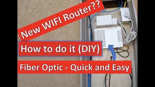 New router set up with Frontier Fiber Optics internet