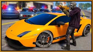 GTA 5 Roleplay - Lamborghini survival challenge vs 20 cops | RedlineRP