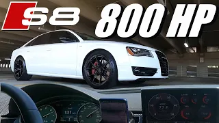 AUDI S8 800 HP | 0-60 Pulls | 0-130 Pulls | Build Review + Music Video [2021]