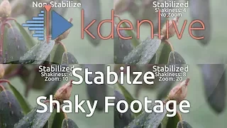 Kdenlive Stabilize Shaky Footage