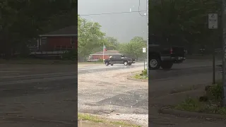 Baseball-sized hail intercept in Gorman, TX #shorts #hail #stormchasing