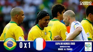 BRASIL  0x1 FRANÇA | COPA 2006 | GLOBO